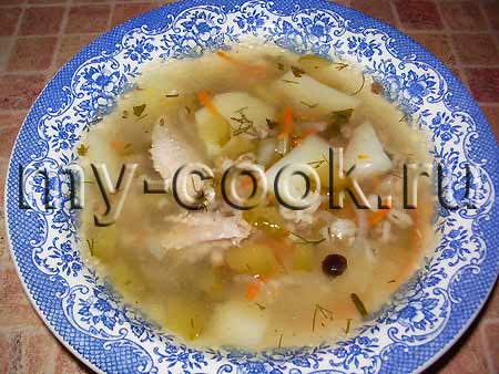 Рассольник с курицей