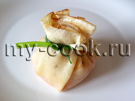 Блинные мешочки с начинкой