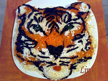 Салат новогодний Тигр