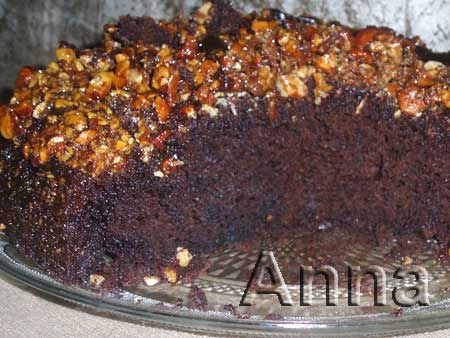 Шоколадный пирог с миндалём и мёдом